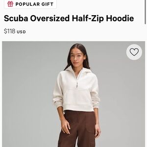 Lululemon half zip scuba hoodie
